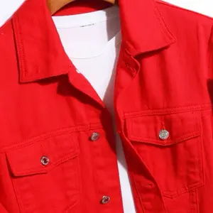 Manfinity EMRG Men Cotton Slogan Graphic Flap Pocket Denim Jacket Without Tee I discovered amazing products