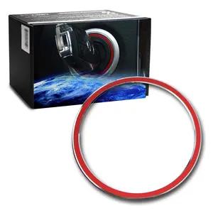 iJDMTOY Sports Red Aluminum Key Hole/Keyless Engine Push Start Button Surrounding Decoration Trim For Mercedes C E S R ML GL CLA CLS GLA GLC GLE Class