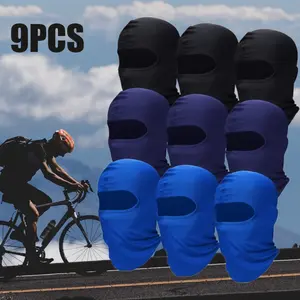 9Pcs Balaclava Face Cover Summer Face Mask Windproof Ski UV Protection Outdoor Balaclava For Outdoor Sports Skiing Hiking Fishing summervibes