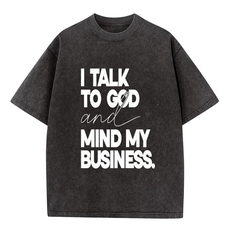 Women's Plus Size Cotton Christian Faith Graphic Print Tshirt - Oversized Vintage Washed Crewneck Short Sleeve Streetwear Style Top, Fitted Option, Comfortable Casual Beach Religious Inspirational Quote Shirt