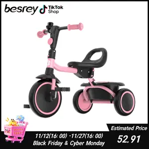 Besrey Toddler Balance Bike Pedal Bicycle for Kids 24 Months to 5 Years Old Foldable Portable Infant Walker Perfect Gift for 2-5 Years Old Boys and Girls Rollover-Free Safety Design
