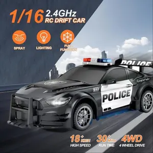 1:24 Scale High-Speed Remote Control Drift Car with Lights, Realistic Design, 2.4Ghz Remote control Racing Car, Rc Drift Car, Birthday Gifts, with Drifting Wheels and 2 Rechargeable Batteries
