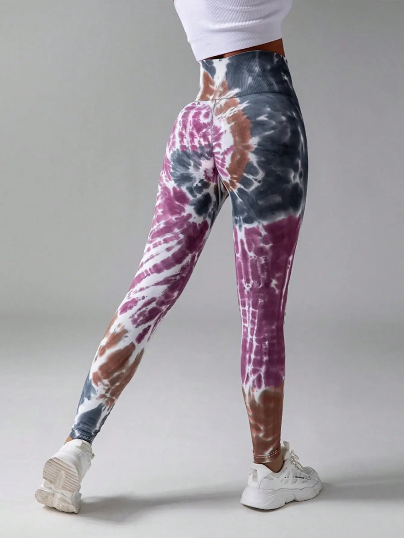 Women's Tie-Dye High-Waist Leggings - Womenswear Bottom, Comfortable Stylish Activewear for Daily Wear & Exercise