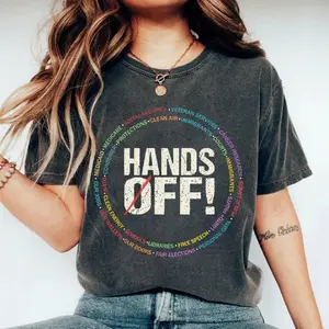 Hands Off Protest Shirt, Political Activism Shirt, Save Public Lands Medicare Social Security Free Speech Human Rights T-Shirt, Resist Shirt