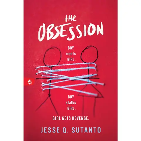 Used Fiction Book - The Obsession by Jesse Q. Sutanto (Soft Cover, 0.76lbs, 320pp, Sourcebooks Fire) - Kirkus-Praised Stalker vs. Hero Teen Revenge-Thriller, Fast-Paced Abuse-Themed Thought-Provoking Dark Drama for Fans of High-Drama Fiction, English