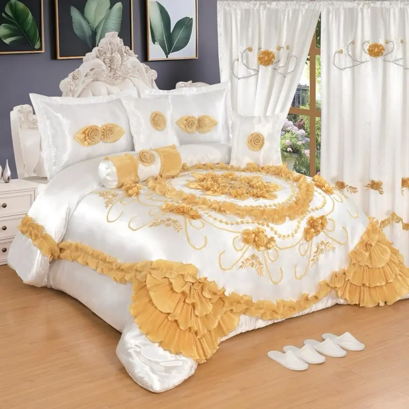 Elegant Comfort 10-Piece King Size Bedding Set - Soft Hypoallergenic Comforters for Cozy All-Season Home Decor