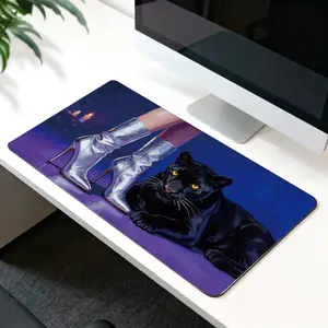 LIVEKEY Golden Tiger Non Slip Mousepad, 31.5x15.75in, Reinforced Stitched Edges, Anti-Slip Base, Smooth Tracking for Gaming & Office Use