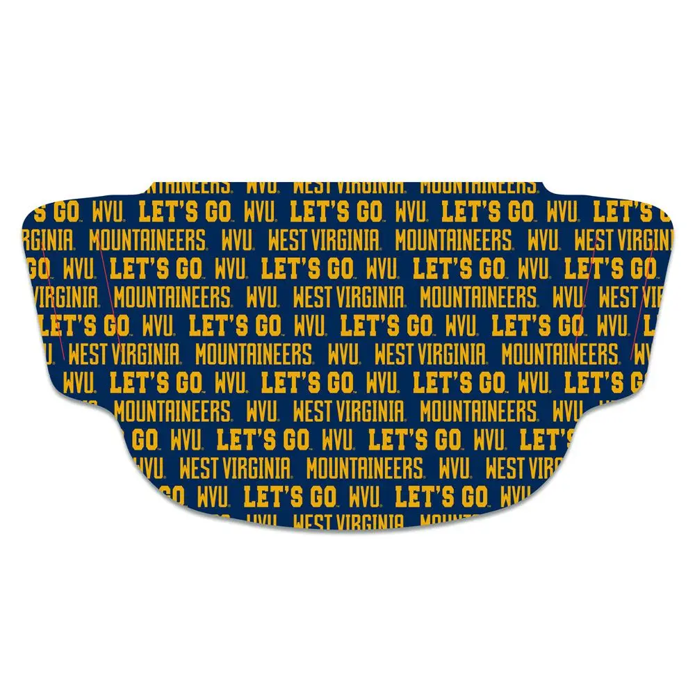 West Virginia Mountaineers Let's Go WVU Fan Mask Adult Face Covering
