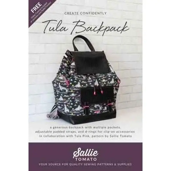 Tula Backpack Paper Pattern Sallie Tomato