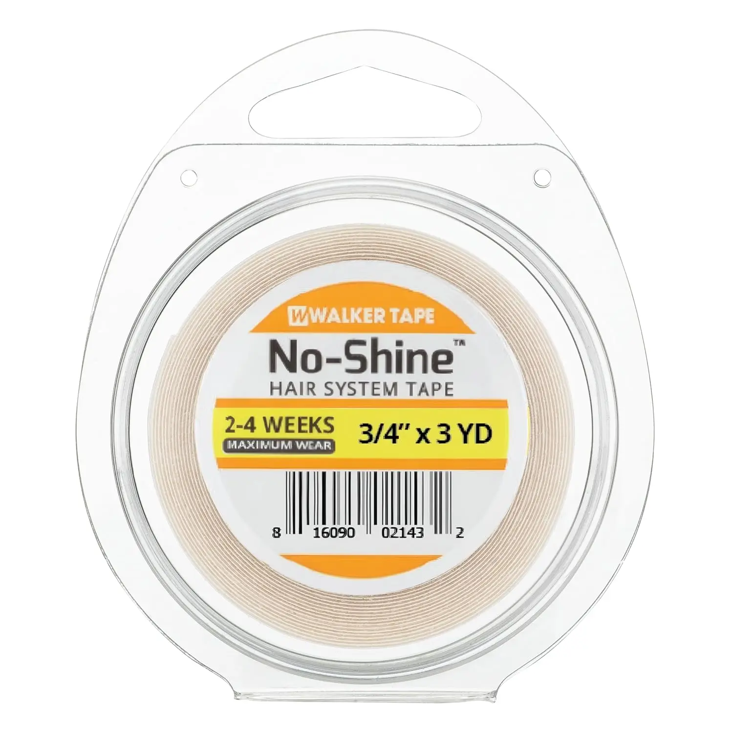 Walker Tape No-Shine Stretchy Flex Roll Cut Adhesive Tape, 3/4in x 3yds, Hypoallergenic for Sensitive Skin, Lace Base Wig Installs, Maximum Hold, Low-Visibility for Lace Systems