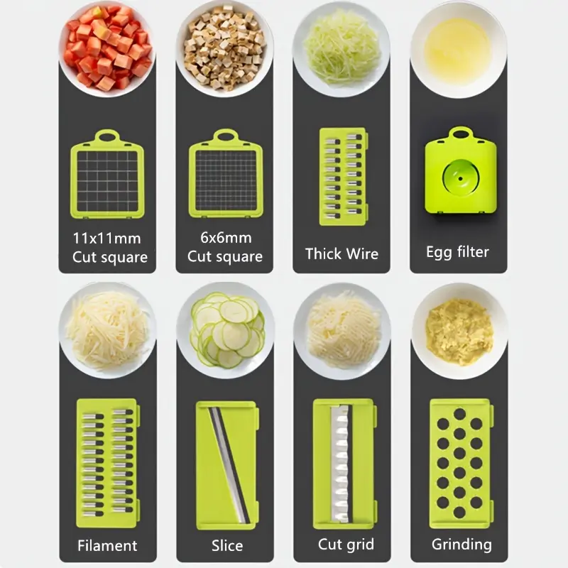 14-in-1 SuperChop Pro - Effortless Vegetable Chopper, Onion Slicer & Dicer - Multifunctional Mandoline for Perfectly Sliced Potatoes, Tomatoes, Cucumbers & Carrots - Hassle-Free Kitchen Prep