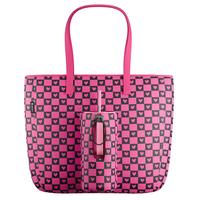 Pink and black checkered heart