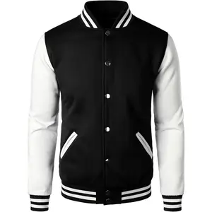 HOOD CREW Man’s Varsity Baseball Jacket Cotton Blend Letterman Jackets