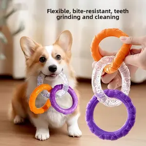 Puppy Teething Ring Toy for Cleaning Teeth and Playtime Fun