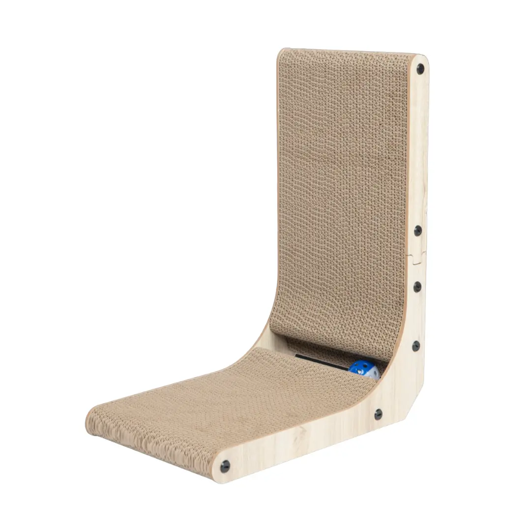 Catify L-Shaped Cat Scratcher – Dual-Surface Cardboard Scratch Pad for Cats (Wall + Floor Use)
