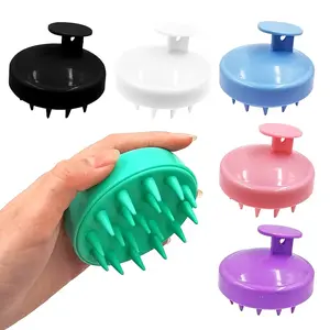 5-Piece Random Color Scalp Massager Set, Silicone Non-Slip Scalp Brush, Relaxing Scalp Massage Tool for Shower and Hair Care