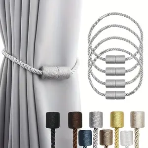 2pcs/4pcs Magnetic Curtain Tie-Backs, Durable Outdoor Use, Modern Design, Versatile Lanyard for Hanging Curtains, Fashionable and Functional