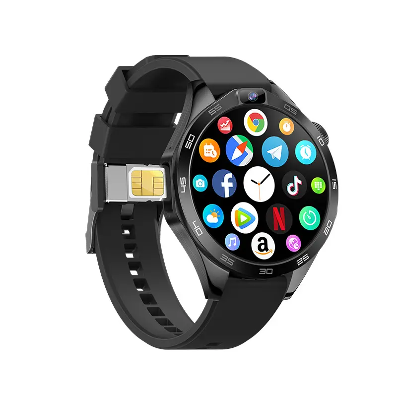 X11 Round Screen Card-Insert Phone Watch 1.85inch Smart Watch with Front and Back Cameras and Heart Rate Monitor