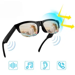 Smart Glasses Bluetooth Glasses with Speaker Bluetooth Sunglasses Athletic/Outdoor UV Protection and Voice Control Unisex Stylish Sunglasses BT 5.3 Wireless Audio Voice Assistant Glasses Multifunctional Smart Glasses