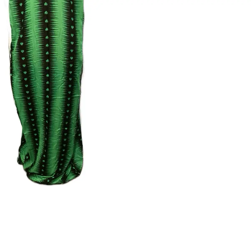 Women's Baati Dress - Green and Black Lined Design