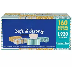 Member's Mark Member's Mark Soft & Strong Facial Tissues, 12 Flat Boxes, 160 2-ply Tissues Per Box