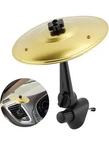 Stainless Steel Car Cymbal Vent Accessory ,Easy Clip-On Mini Cymbal for Music Lovers, Compact Durable Car Accessory for All Types Of Vehicles, Easy Installation and Rugged Percussion Instrument