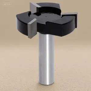 2 Inch Carbide Wood Milling Cutter, Slab Flattening Planing Bit with 1/2 Inch Shank, CNC Router Tool for Smooth Surfacing, Durable Woodworking Cutter for Precision Planing, Reusable Heavy-Duty Milling Bit