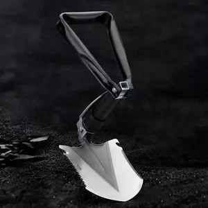 Folding Camping Shovel – 8‑in‑1 EDC Multi Outdoor Tool with Saw, Screwdriver & Storage Pouch