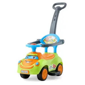 VEVOR Ride On Push Car, Push Car for Toddler 19 to 36 Months, Around Buggy with Guardrails, Handle & Under-seat Storage, 55 lbs Load Capacity, Foot-to-Floor Walker for Boys Girls, Green