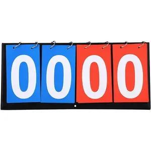 4-Digital Portable Table Top Scoreboard Flipper, Multi Sports Score Flip Scoreboard Score Keeper