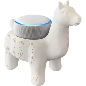 Dekodots  Speaker Table Stand (LLama) - Decorative Holder for  Echo Dot or   Mini - Portable Design, No Sound or Microphone Interference - Durable Poly-