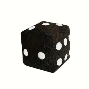 Dice-Shaped Plush Pillow, Creative Simulation Cube Stuffed Cushion, Soft Sofa Back Cushion for Home Decor, Room Decor