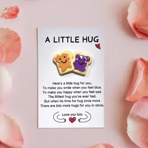 Cookie Design Pocket Hug with Card, 40pcs/set Cute Resin Cookie Gift Card, Gift Packaging Supplies for Birthdays, Weddings, and Special Occasions