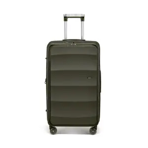 Check-In Luggage 35% Expandable hard shell suitcase with 360° Skateboard Silent Wheels and TSA lock, 27 inch in Aspen Green