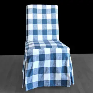 SALE IKEA HENRIKSDAL Chair Slipcover, Check Blue