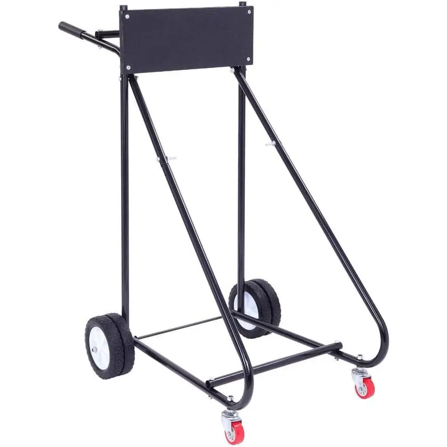 TUFFIOM Outboard Boat Motor Stand, Engine Carrier Cart Dolly for Storage, 315lbs Weight Capacity, w/Wheels (Black)