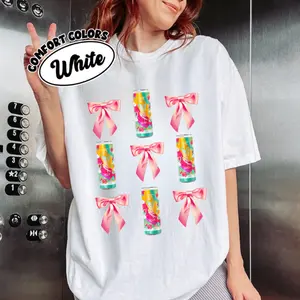 Comfort Colors Sherbet Swir Alani Coquette Bow T-shirt, Cute Trending Shirt, Alani Lover, Alani Shirt, Casual Outfits, Gift For Alani Nu Lovers, Full Size