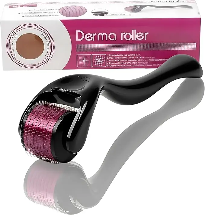 Derma Roller for Beard Hair Face Microneedle Roller for Women & Men Beard Roller, Safe & Easy To Use, 0.25mm