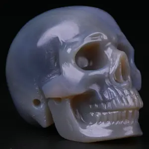2.0 " Mozambique Agate Carved Crystal Skull,Super Realistic, Crystal Healing