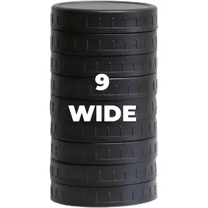 9 Pack Black Wide Mouth Mason Jar  with  Rings, Plastic Mason Jar ,Plastic Canning , Fit Ball,Kerr and More (black)