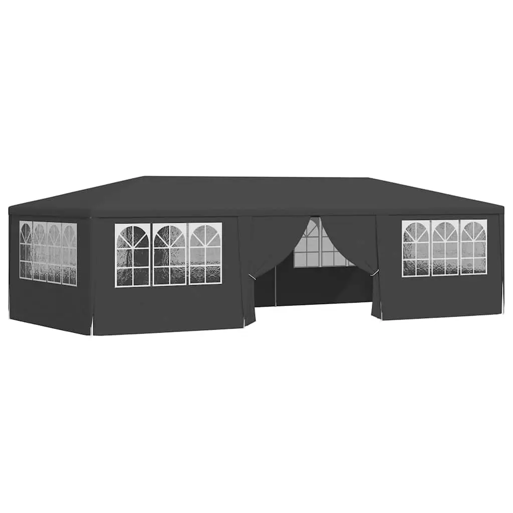 vidaXL Party Tent, Outdoor Canopy Tent with Sidewalls, Professional Patio Gazebo with Steel Frame, Marquee Pavilion for Garden Beach, Anthracite 48539