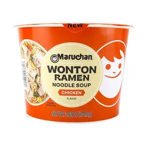 Maruchan Chicken Ramen Noodle Soup Bowl - Instant Japanese Wonton Noodles, 111g