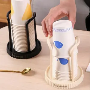 2pc Plastic Cup Holder, Simple Countertop Organizer, Multifunctional Disposable Cup Rack, Home Coffee Tea Storage, Household Accessories