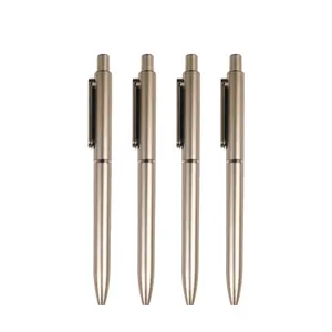 4-Pack Metal Feel Neutral Pens 0.5mm Ink Business Style Signature Pen High Aesthetic Click Action Pen