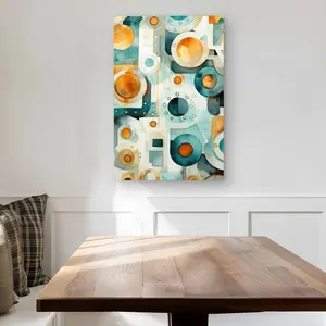 MWW C1MP2030CVT4T5 20x30 in. Light Artistic Decomposed Porthole Gold Metal Print Wall Artwork, Home Decoration for Room