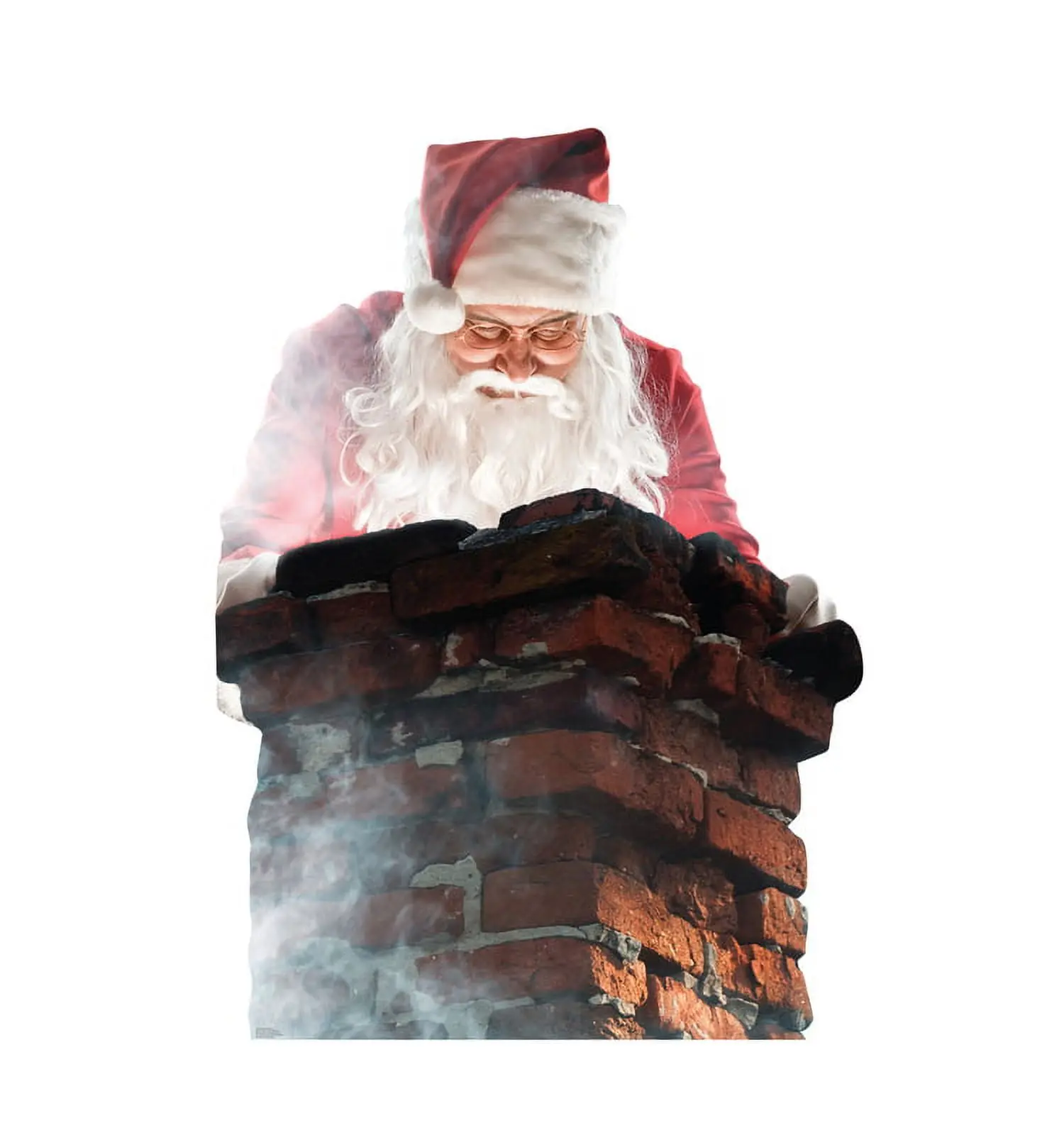 Advanced Graphics 3125 Santa in Chimney Cardboard Cutout - Holiday Decoration, High Print Photo Prop with Precision Printing, 63x45 in.