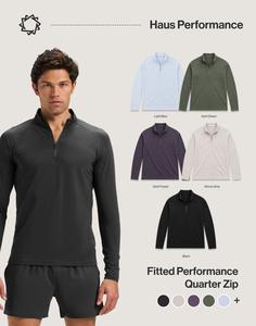 Haus | Fitted Performance Quarter Zip