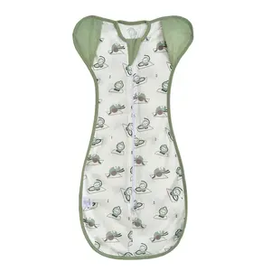 Baby Swaddle Blanket, Breathable Elastic Shock-Proof Sleep Bag, Adjustable Sleeves, Infant Comfort Wrap, Soft & Safe Design