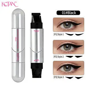 Rotating Double-Ended Eyeliner Stamp Pen with 3 Wing Shapes, Left & Right Dual Stamp Design for Instant Cat Eye, Easy Symmetrical Wings in Seconds,Cosmetics, Beauty Tools