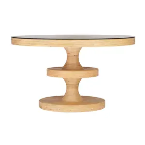 Apollonia 51" Natural Rattan Round Dining Table